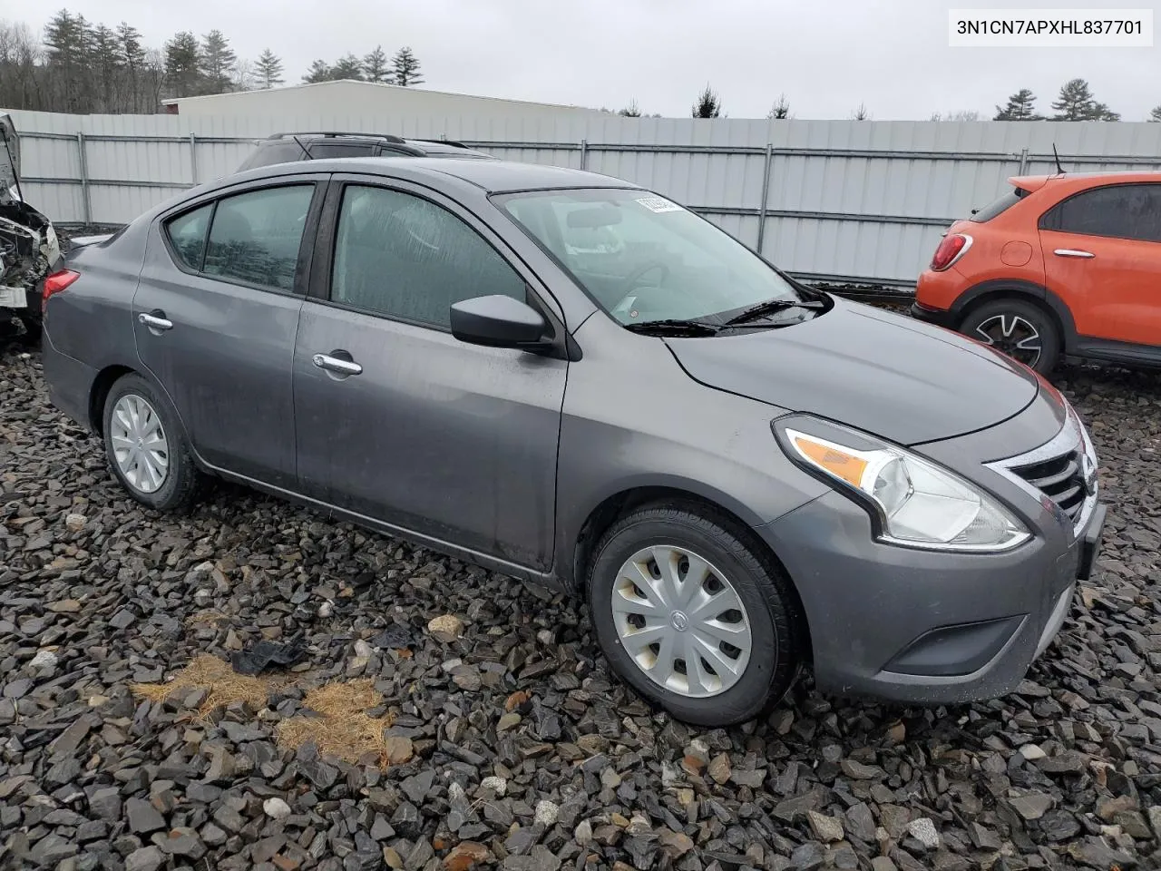 2017 Nissan Versa S VIN: 3N1CN7APXHL837701 Lot: 75268294