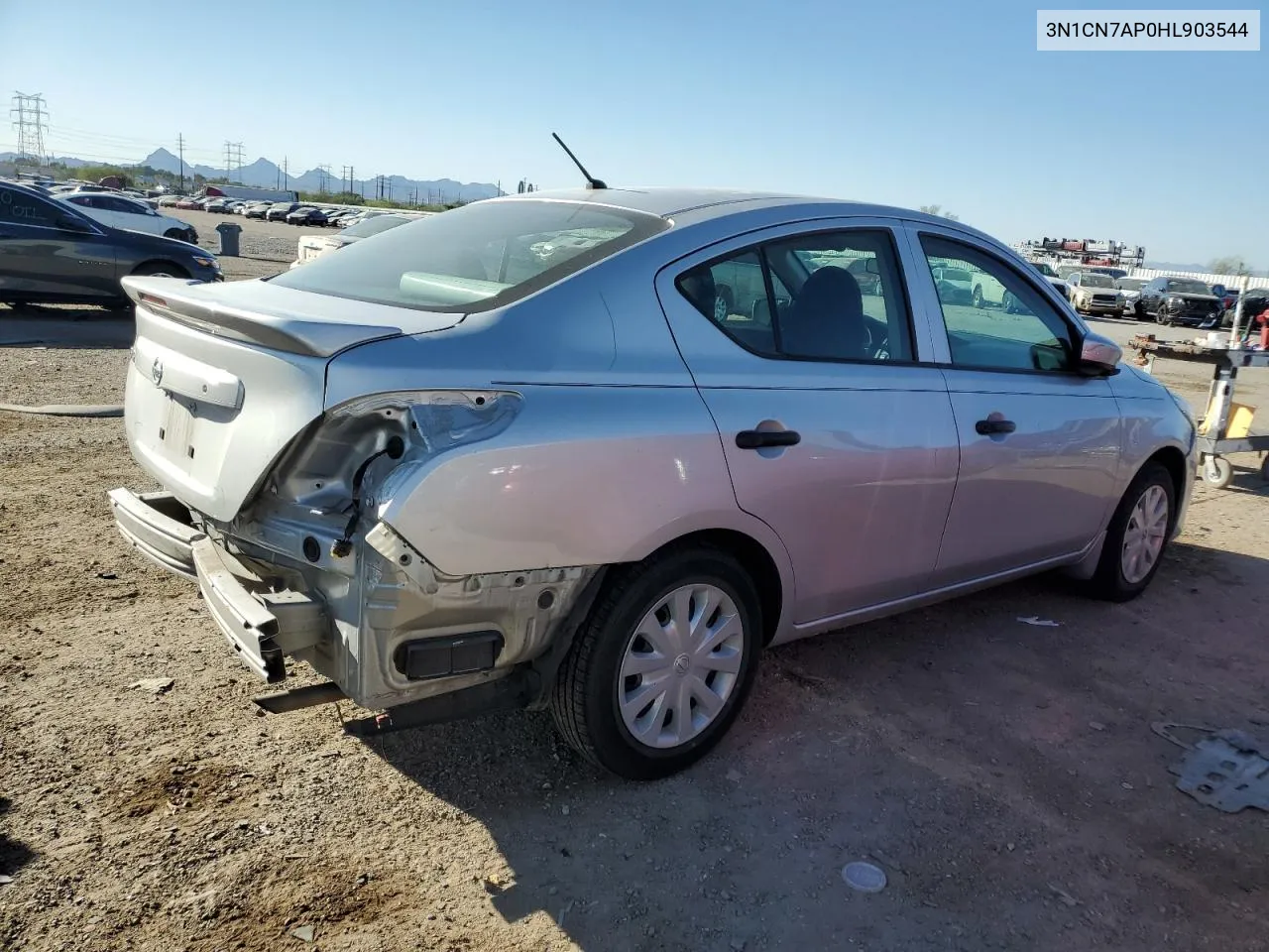 2017 Nissan Versa S VIN: 3N1CN7AP0HL903544 Lot: 75649984