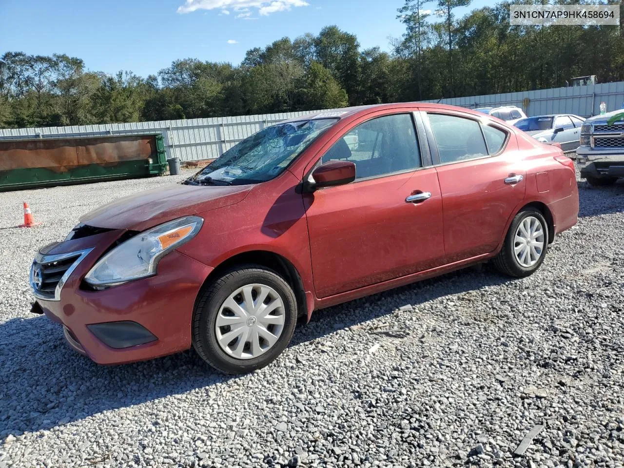 2017 Nissan Versa S VIN: 3N1CN7AP9HK458694 Lot: 76133374