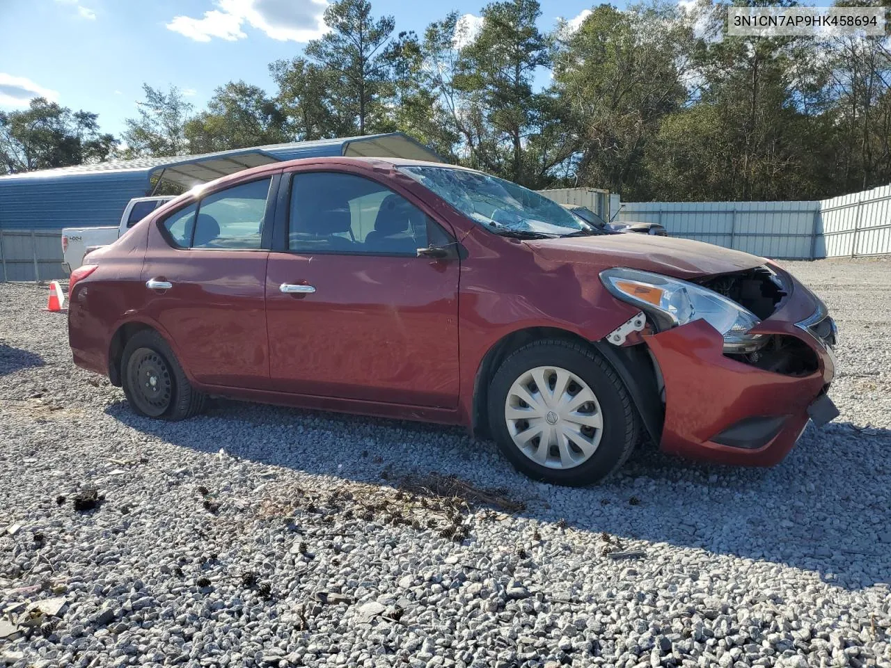 2017 Nissan Versa S VIN: 3N1CN7AP9HK458694 Lot: 76133374