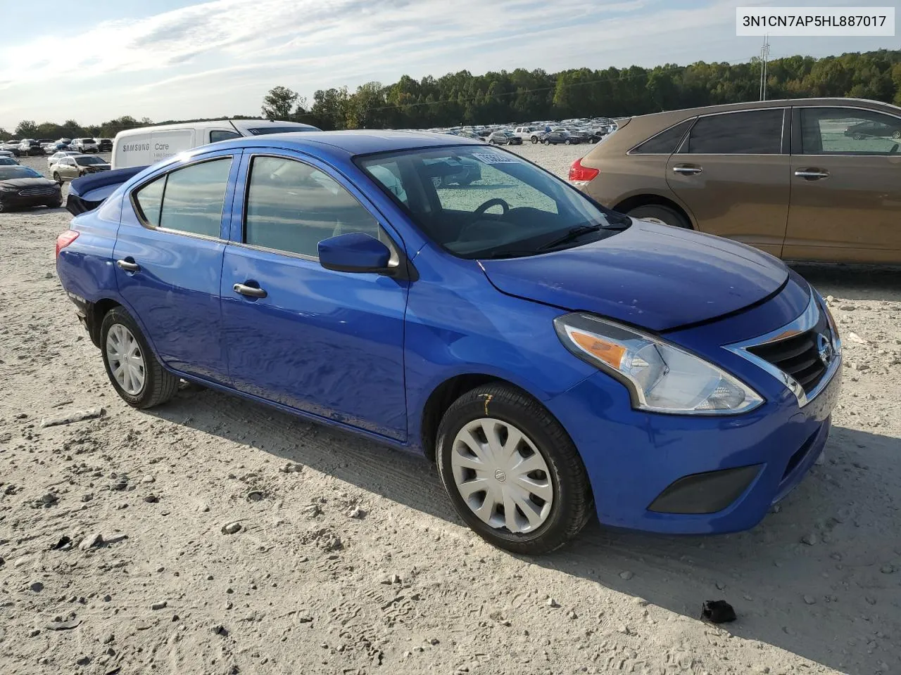 2017 Nissan Versa S VIN: 3N1CN7AP5HL887017 Lot: 76362254