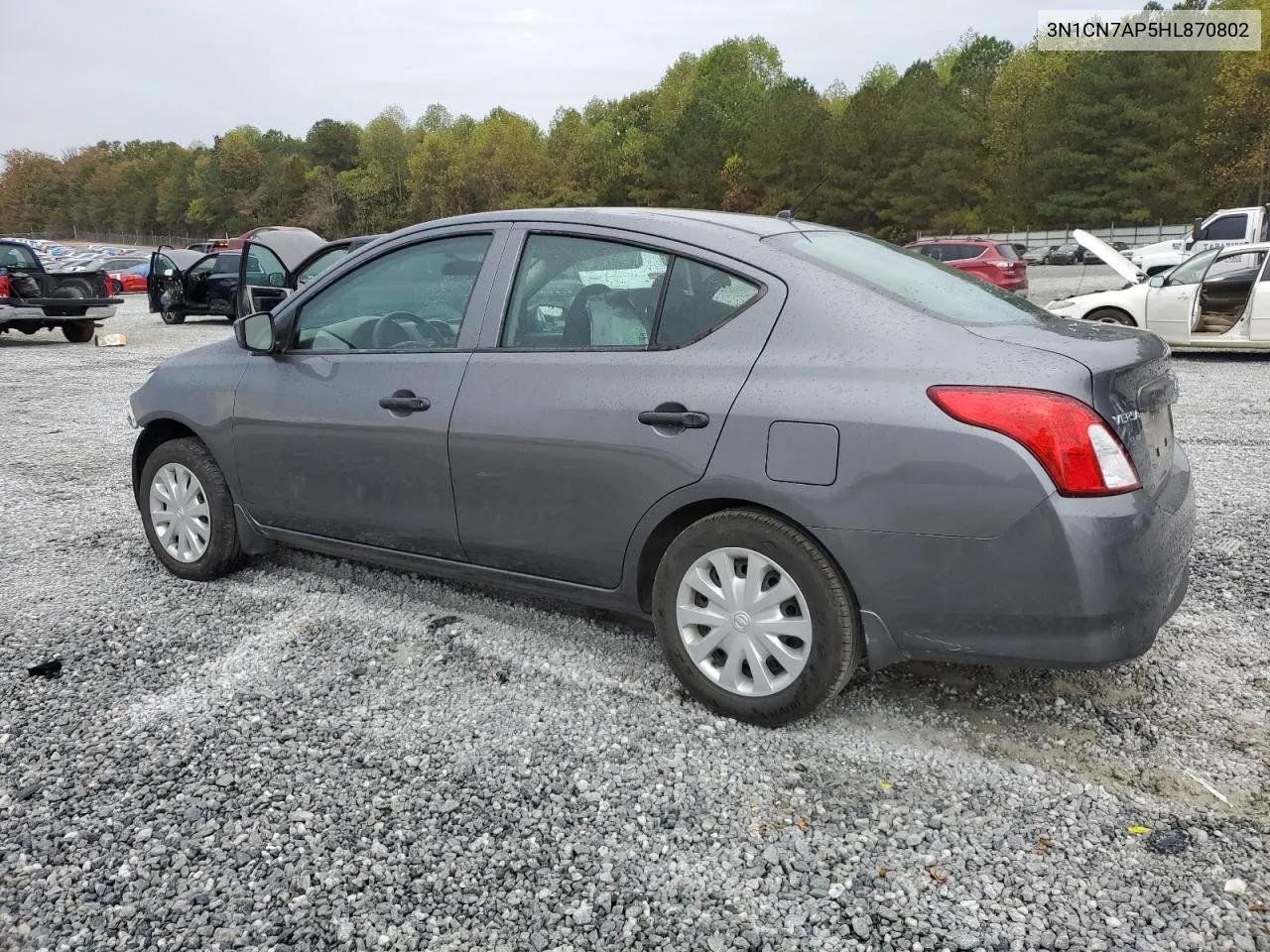 3N1CN7AP5HL870802 2017 Nissan Versa S