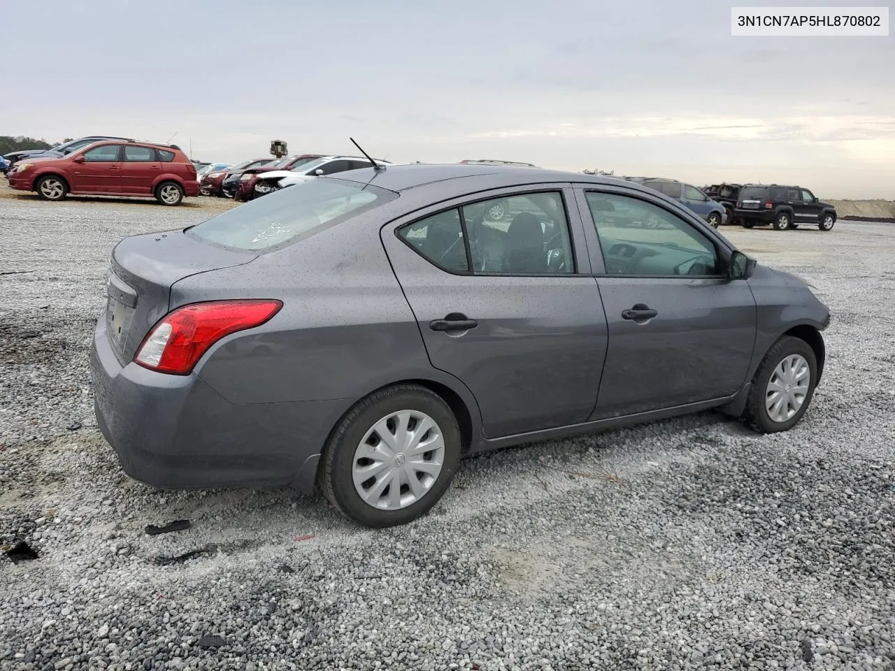 3N1CN7AP5HL870802 2017 Nissan Versa S