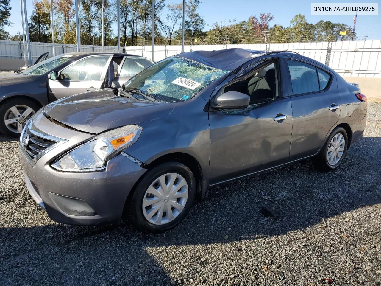 2017 Nissan Versa S VIN: 3N1CN7AP3HL869275 Lot: 76404524