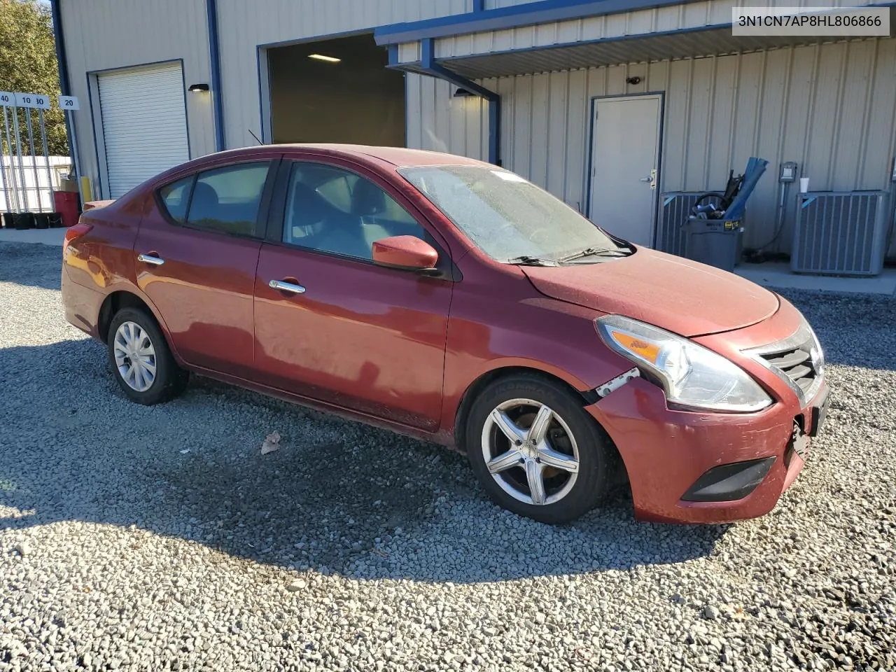 2017 Nissan Versa S VIN: 3N1CN7AP8HL806866 Lot: 76882894