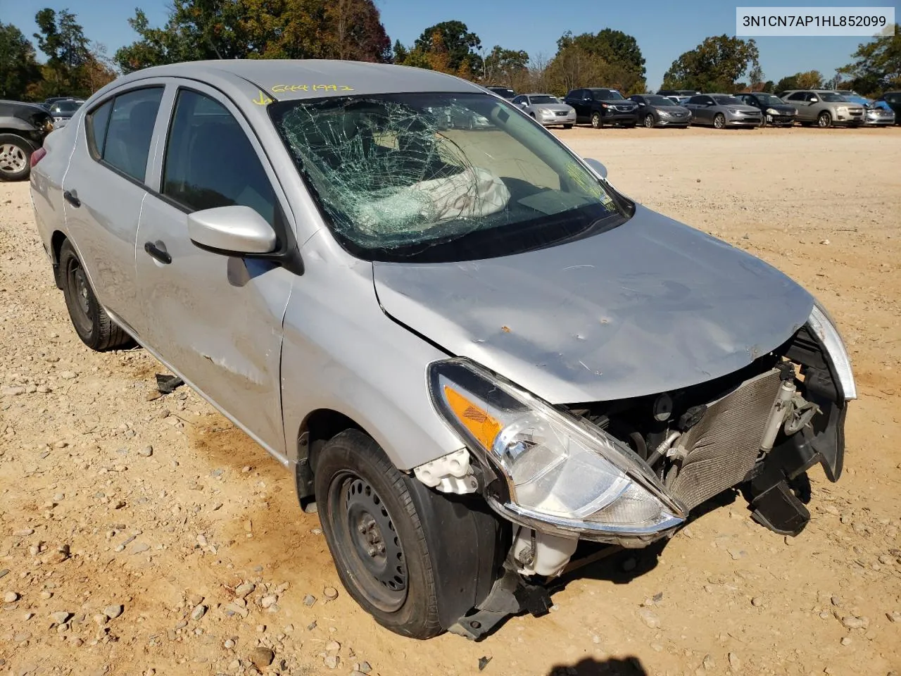 2017 Nissan Versa S VIN: 3N1CN7AP1HL852099 Lot: 77316903