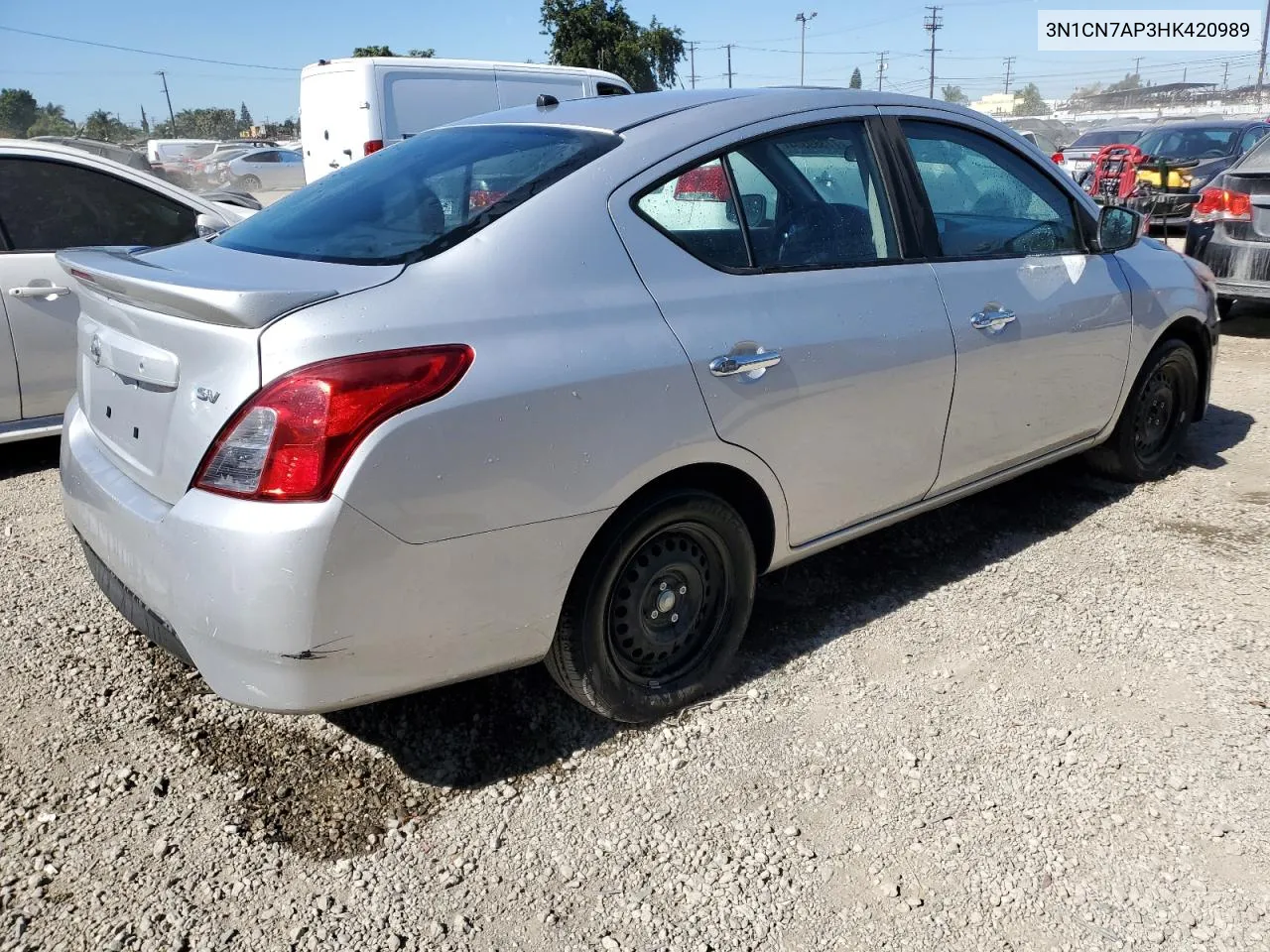 2017 Nissan Versa S VIN: 3N1CN7AP3HK420989 Lot: 77389304