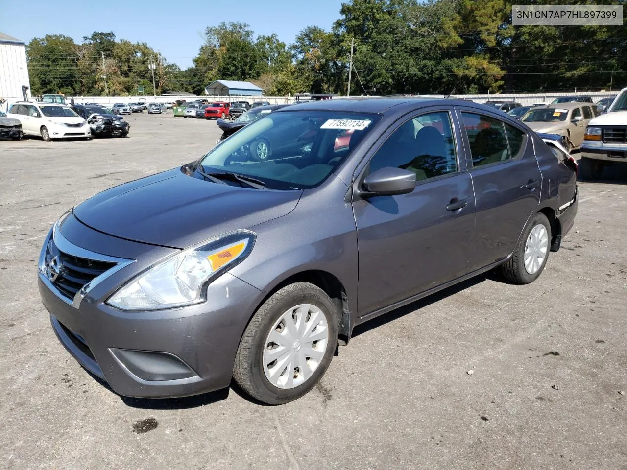 2017 Nissan Versa S VIN: 3N1CN7AP7HL897399 Lot: 77592734