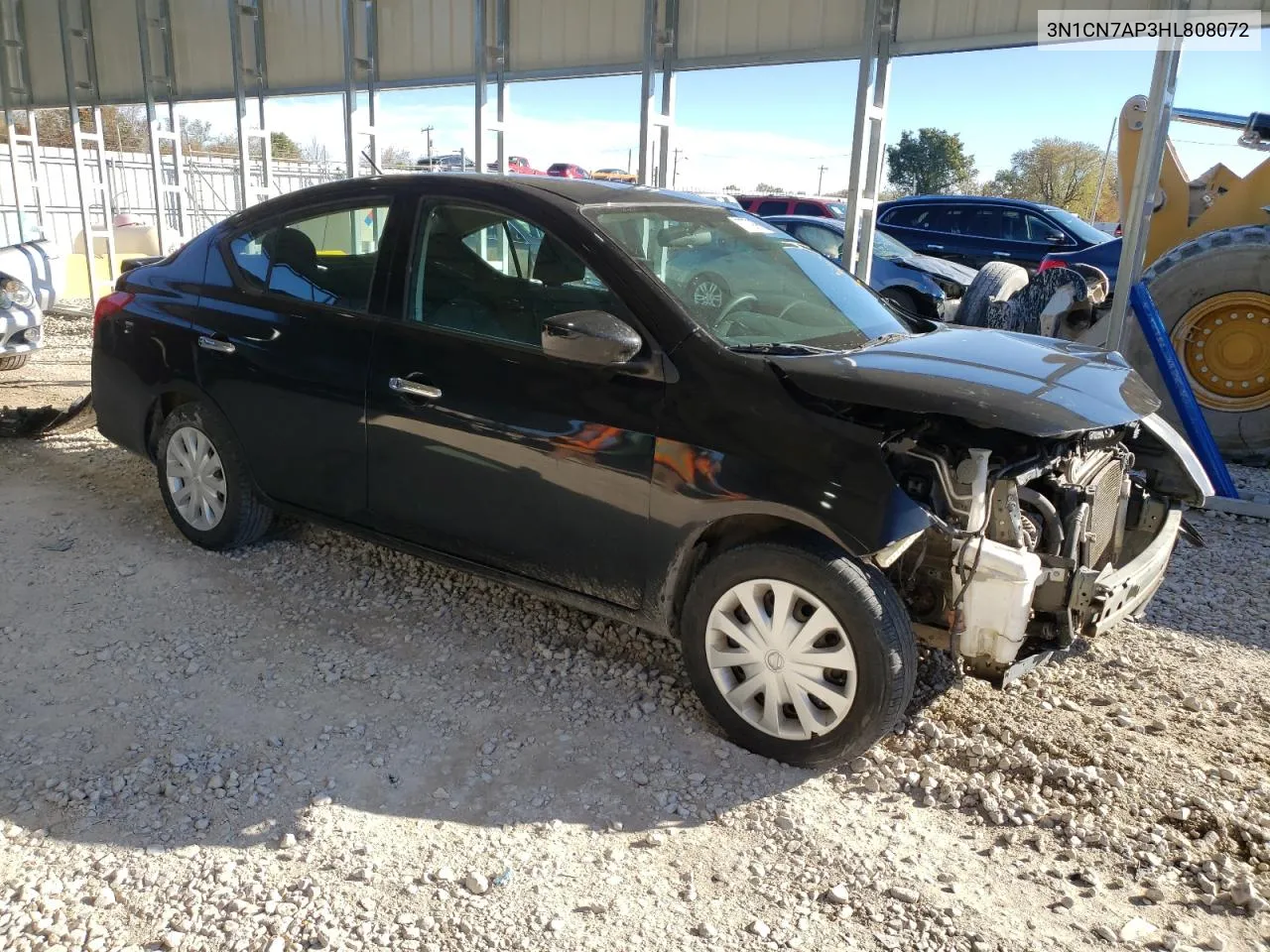 2017 Nissan Versa S VIN: 3N1CN7AP3HL808072 Lot: 77799124