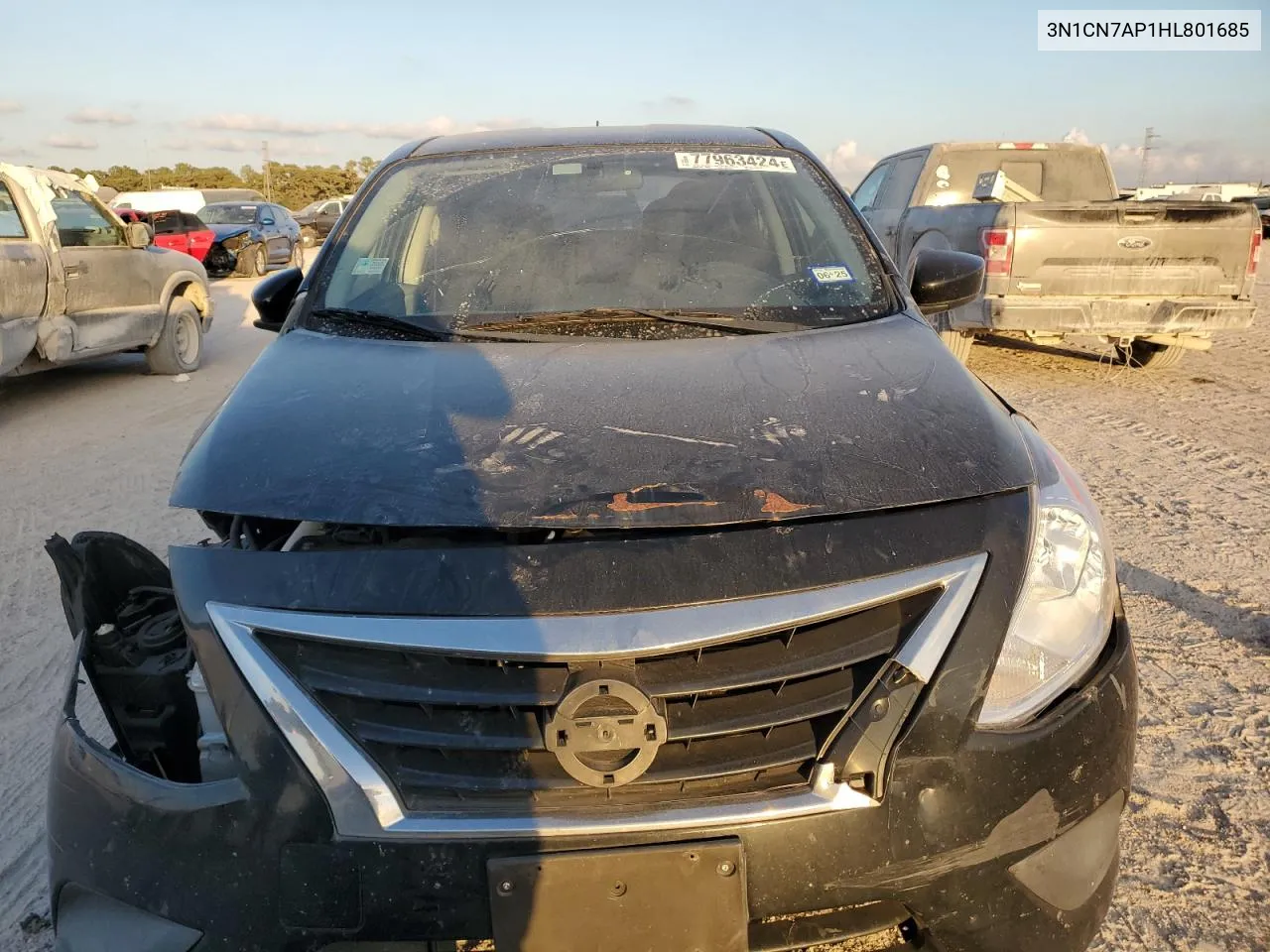 2017 Nissan Versa S VIN: 3N1CN7AP1HL801685 Lot: 77963424