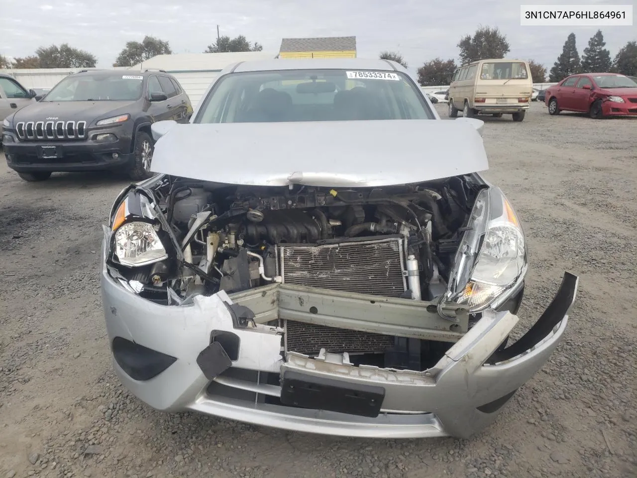 2017 Nissan Versa S VIN: 3N1CN7AP6HL864961 Lot: 78533374