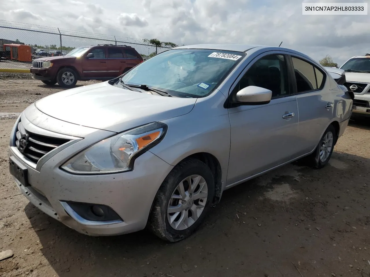 2017 Nissan Versa S VIN: 3N1CN7AP2HL803333 Lot: 78782084