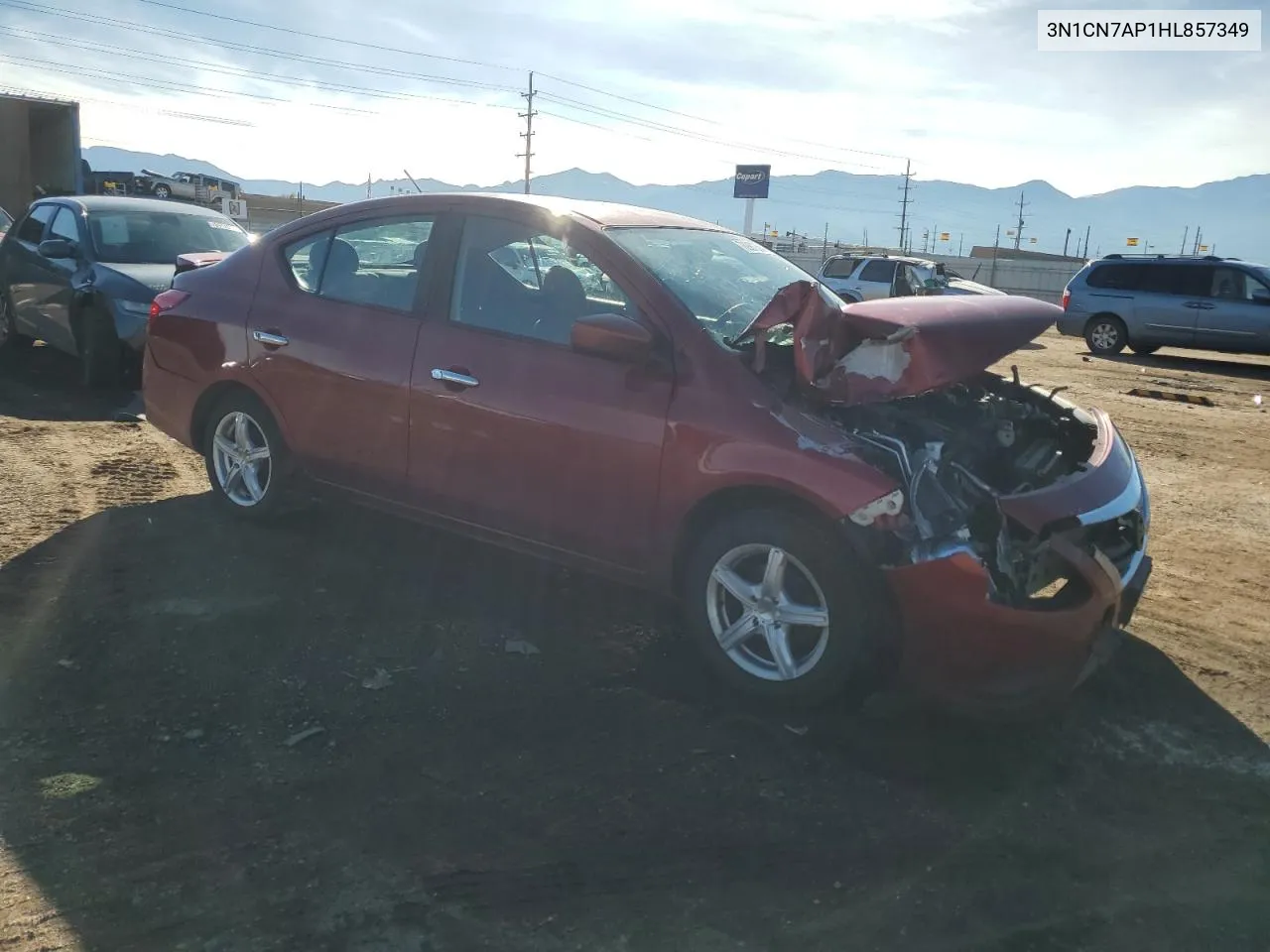 2017 Nissan Versa S VIN: 3N1CN7AP1HL857349 Lot: 78887284