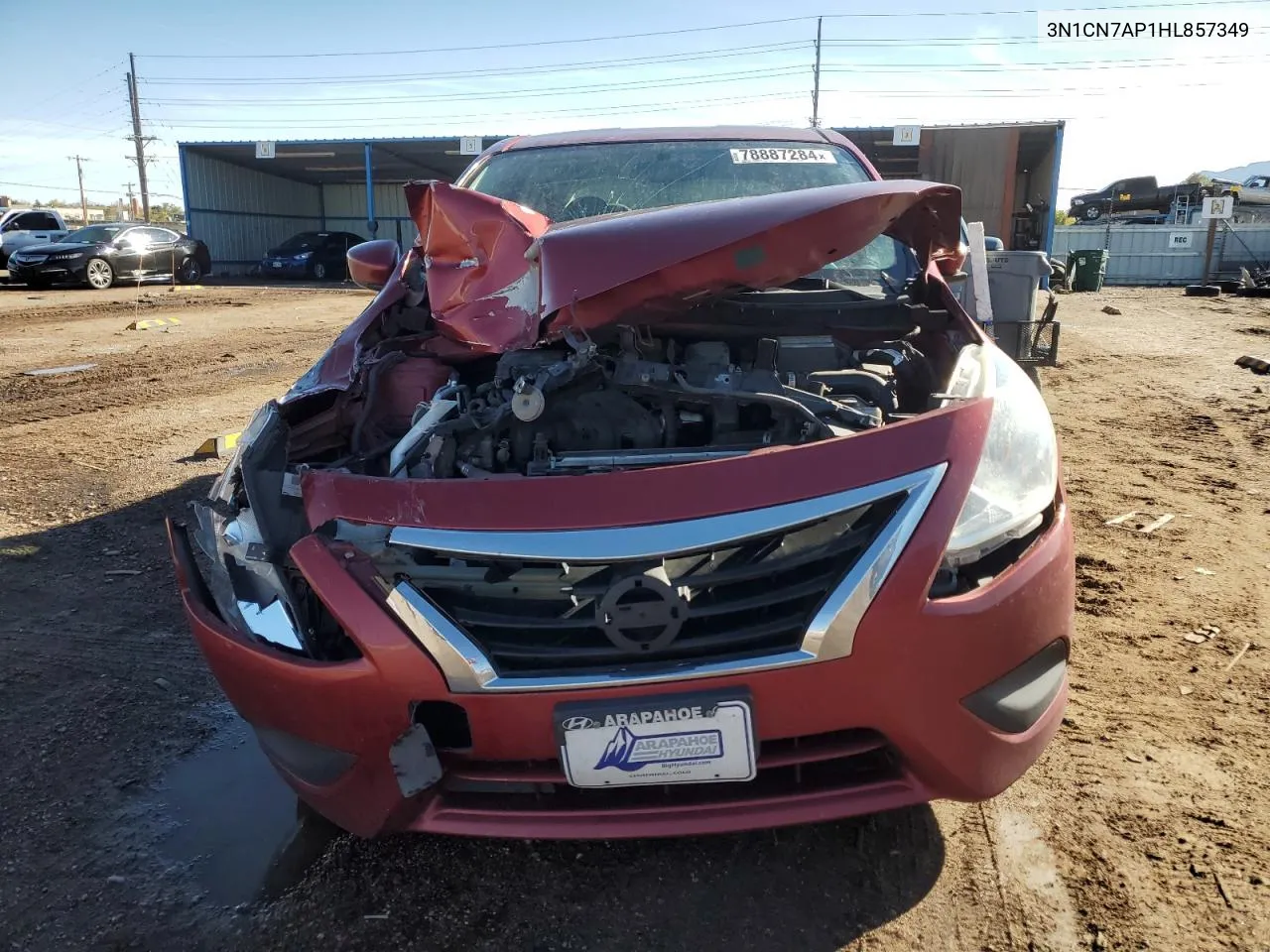 2017 Nissan Versa S VIN: 3N1CN7AP1HL857349 Lot: 78887284