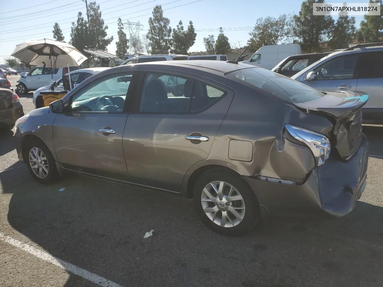 2017 Nissan Versa S VIN: 3N1CN7APXHL818274 Lot: 80062164