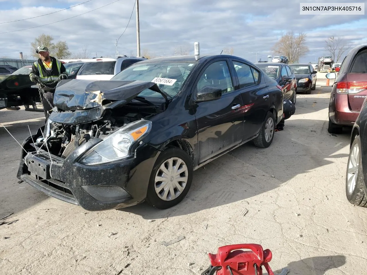 2017 Nissan Versa S VIN: 3N1CN7AP3HK405716 Lot: 80501684