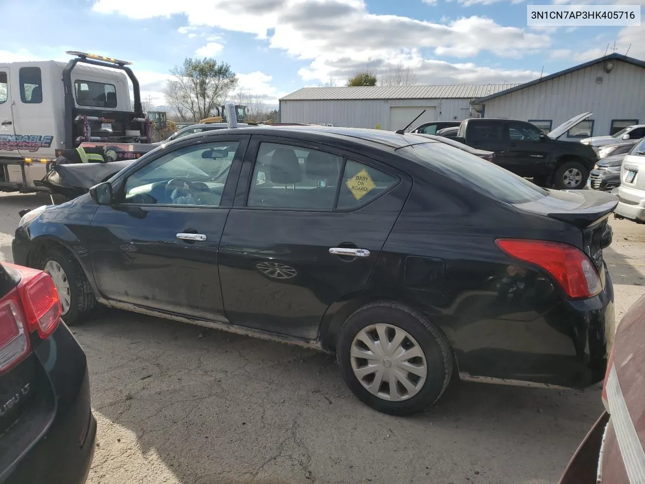 2017 Nissan Versa S VIN: 3N1CN7AP3HK405716 Lot: 80501684