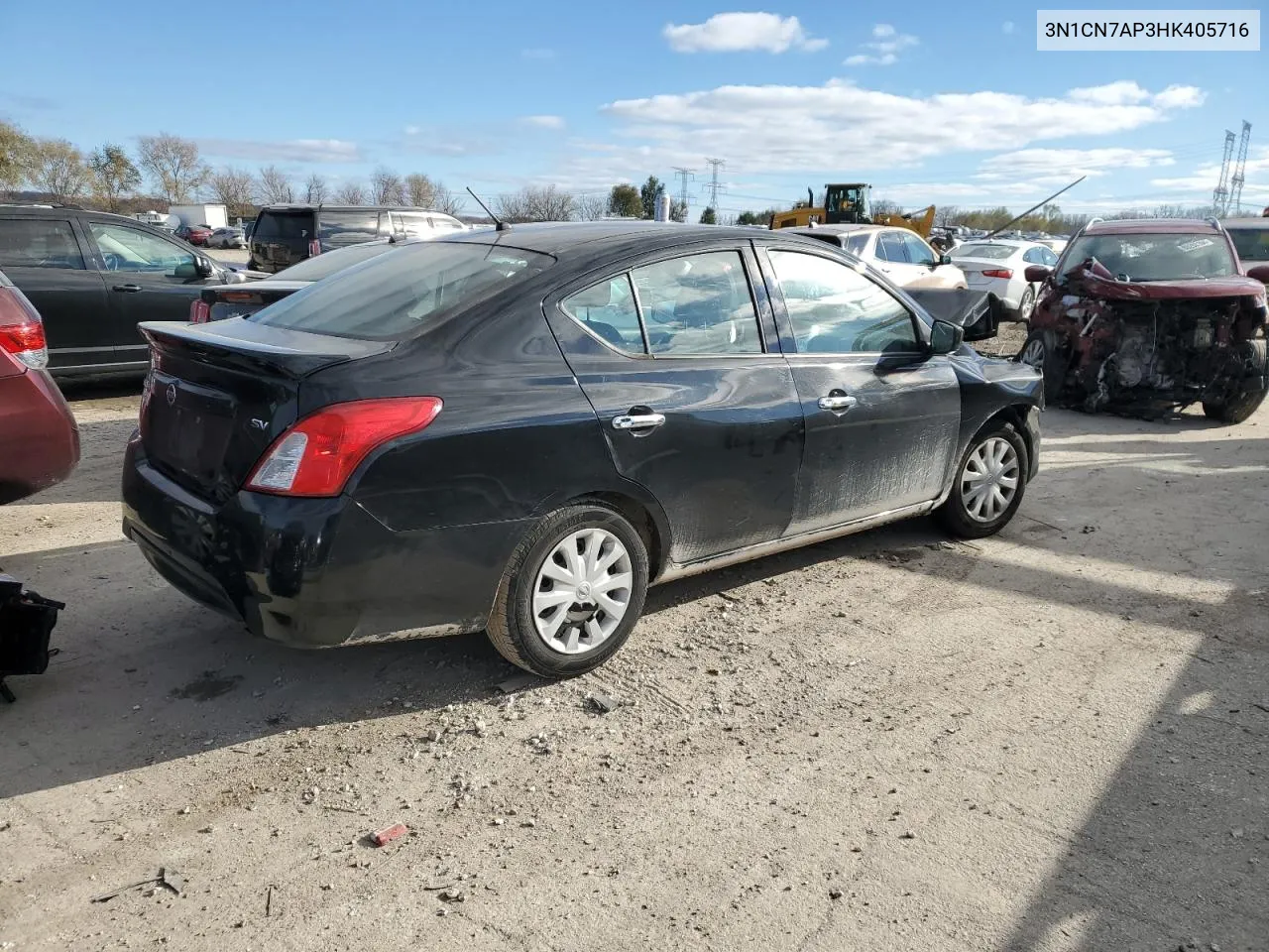 2017 Nissan Versa S VIN: 3N1CN7AP3HK405716 Lot: 80501684