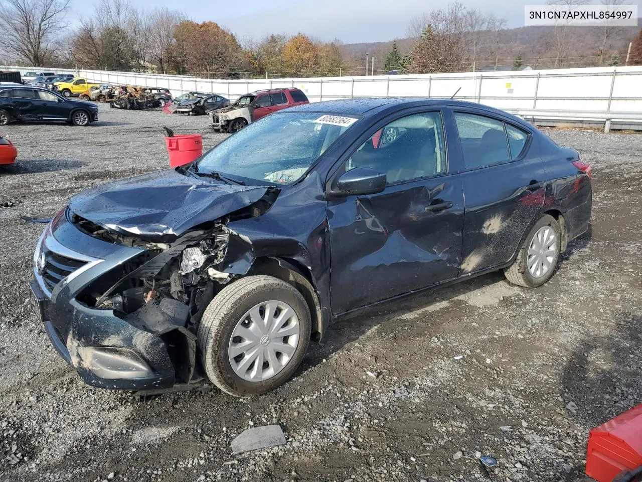 2017 Nissan Versa S VIN: 3N1CN7APXHL854997 Lot: 80582364