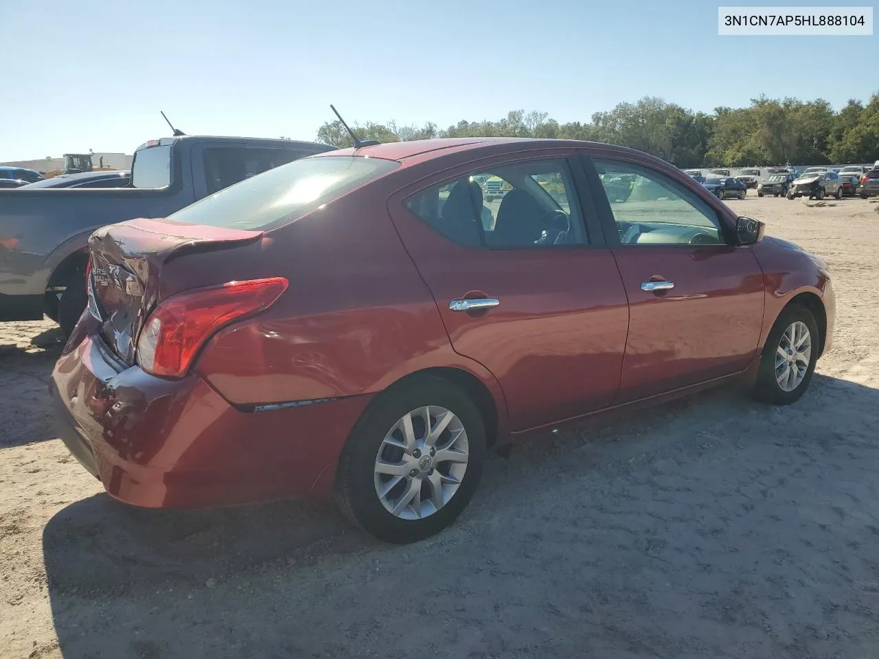 2017 Nissan Versa S VIN: 3N1CN7AP5HL888104 Lot: 80860344