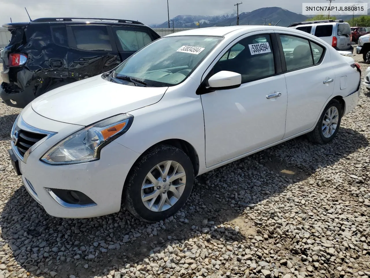 2018 Nissan Versa S VIN: 3N1CN7AP1JL880815 Lot: 53834594