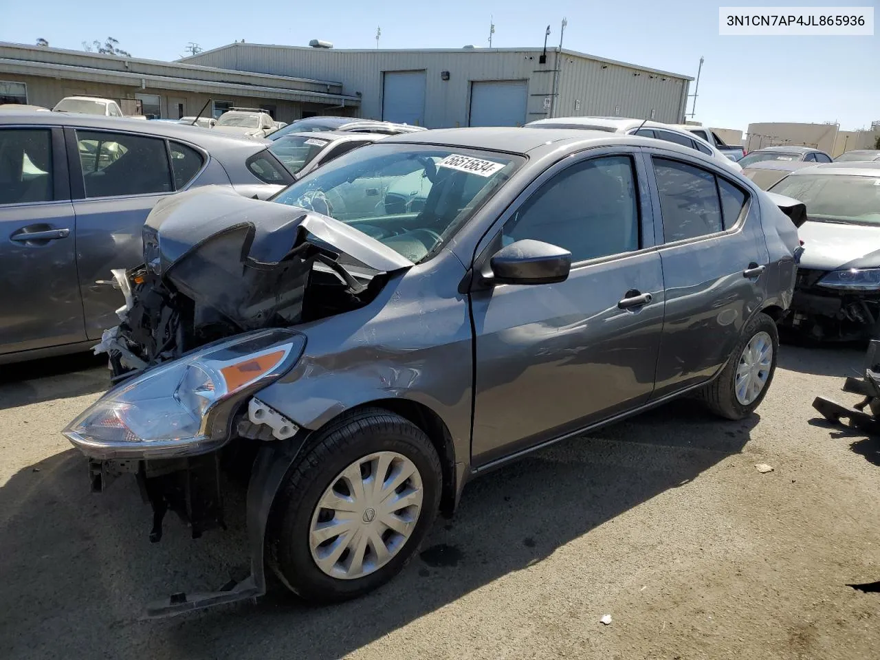 2018 Nissan Versa S VIN: 3N1CN7AP4JL865936 Lot: 56515634