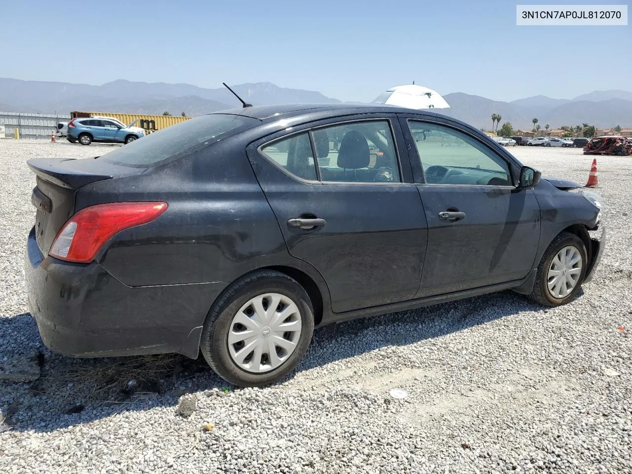 2018 Nissan Versa S VIN: 3N1CN7AP0JL812070 Lot: 57147894