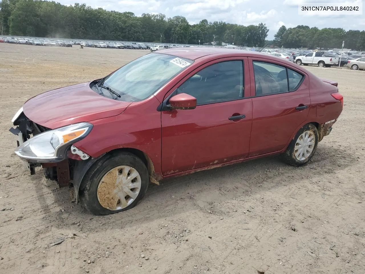 2018 Nissan Versa S VIN: 3N1CN7AP0JL840242 Lot: 59159474