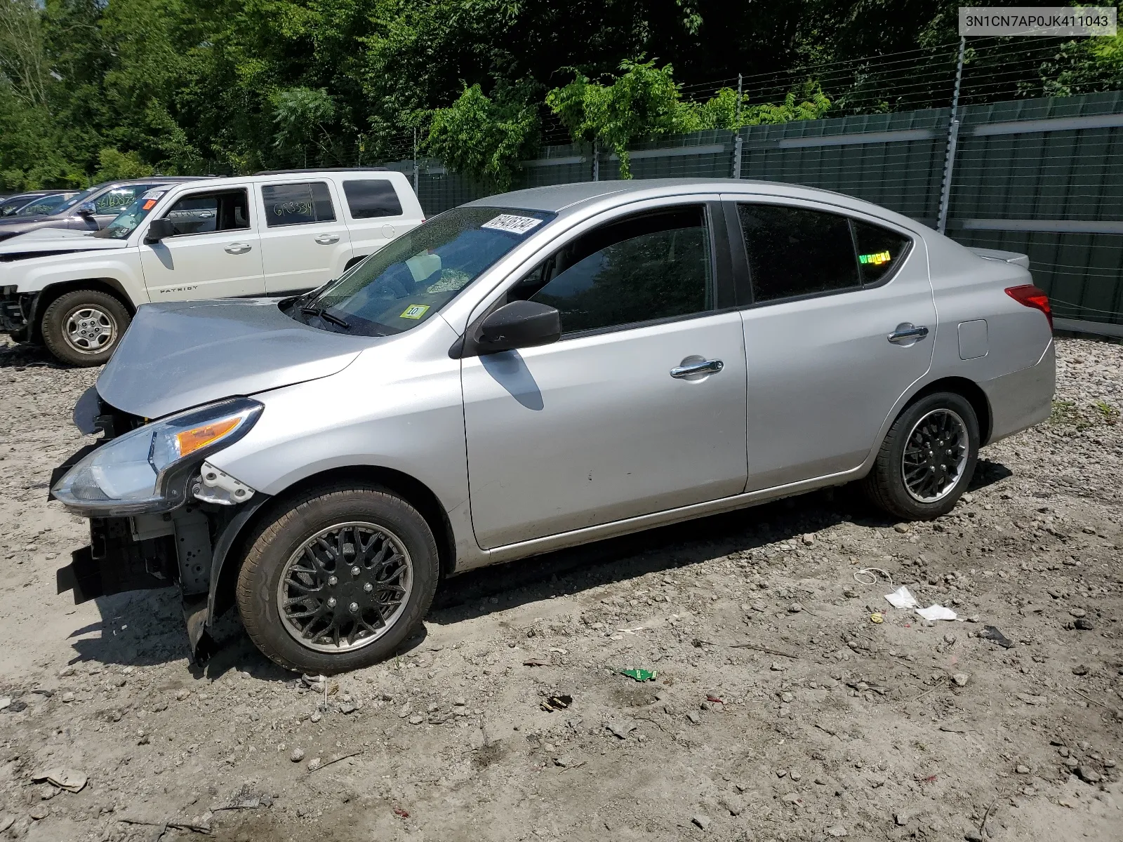 2018 Nissan Versa S VIN: 3N1CN7AP0JK411043 Lot: 60436134