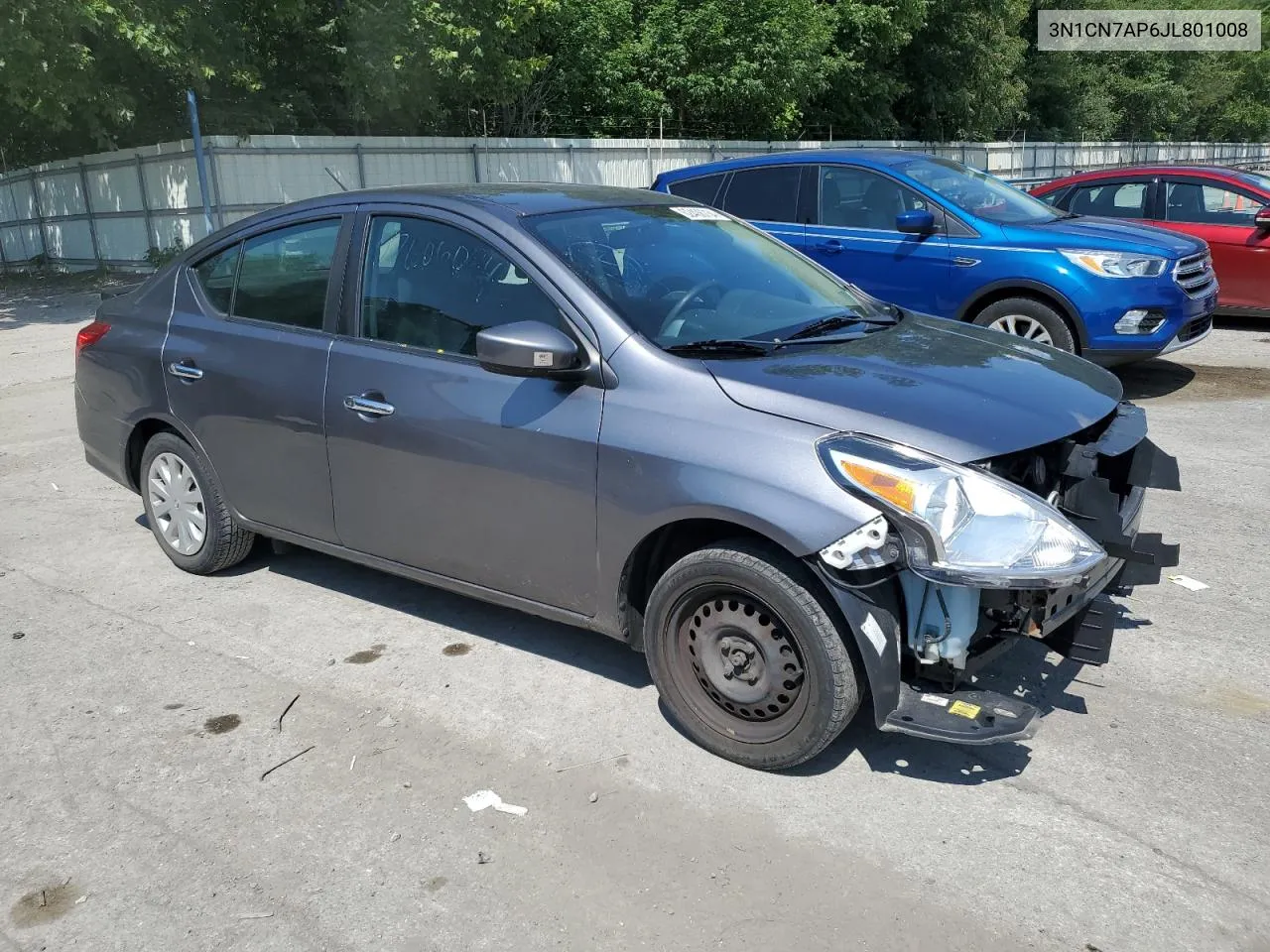 2018 Nissan Versa S VIN: 3N1CN7AP6JL801008 Lot: 62406734