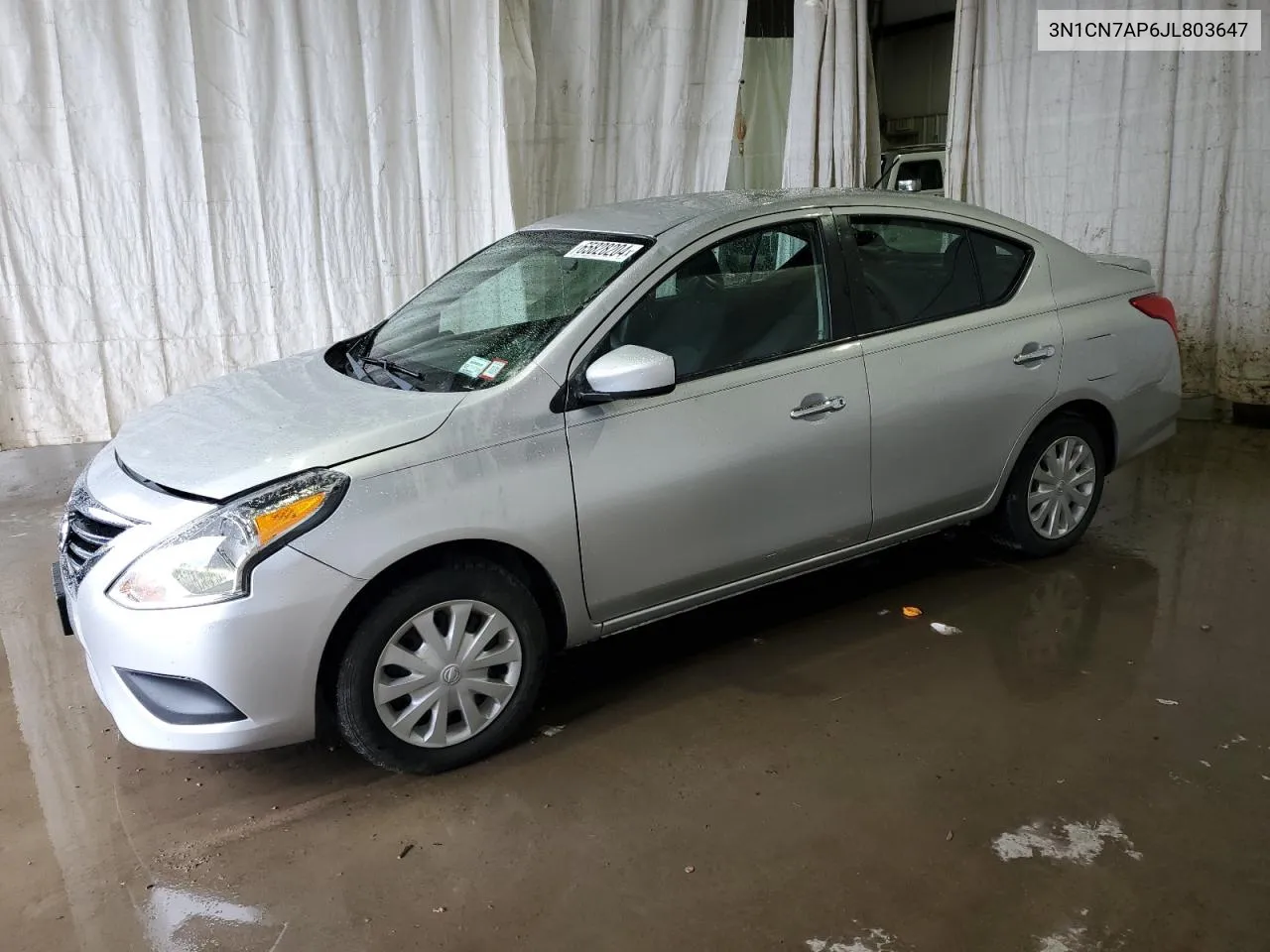 2018 Nissan Versa S VIN: 3N1CN7AP6JL803647 Lot: 65828204