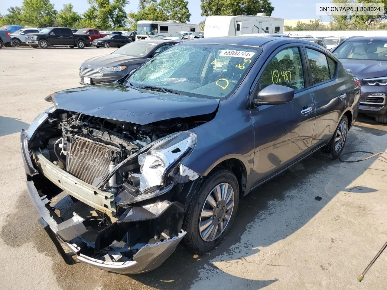 2018 Nissan Versa S VIN: 3N1CN7AP6JL808024 Lot: 65980744