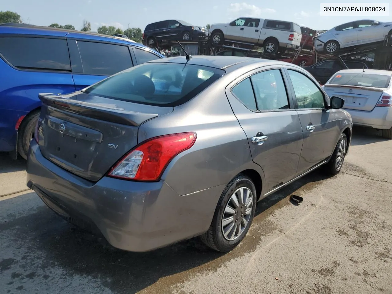 2018 Nissan Versa S VIN: 3N1CN7AP6JL808024 Lot: 65980744