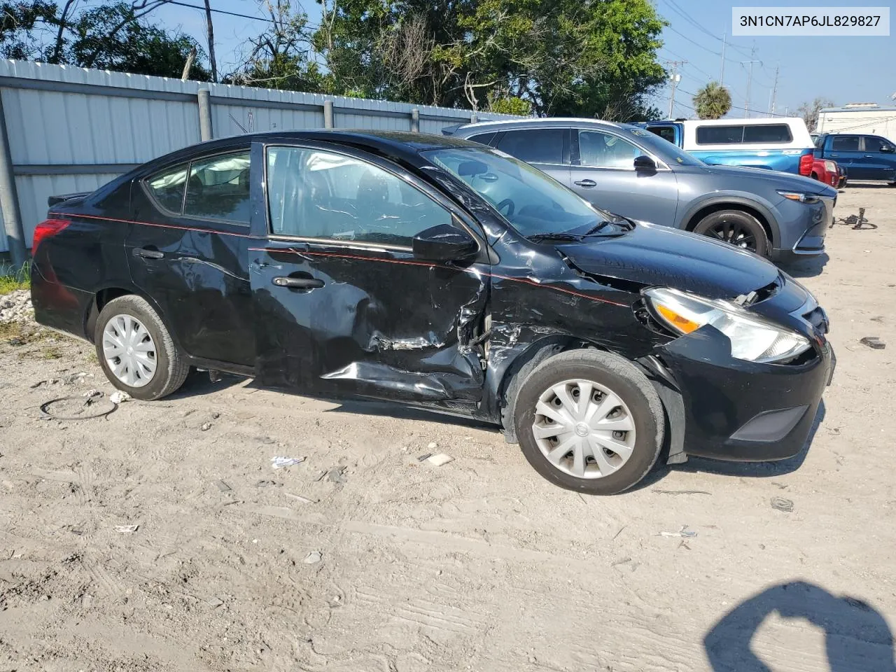 2018 Nissan Versa S VIN: 3N1CN7AP6JL829827 Lot: 67248974