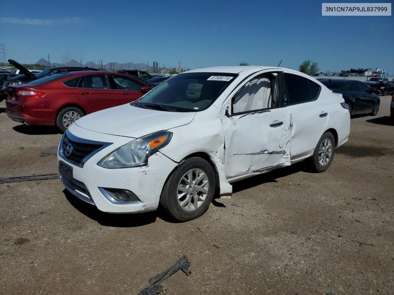 2018 Nissan Versa S VIN: 3N1CN7AP9JL837999 Lot: 67559774