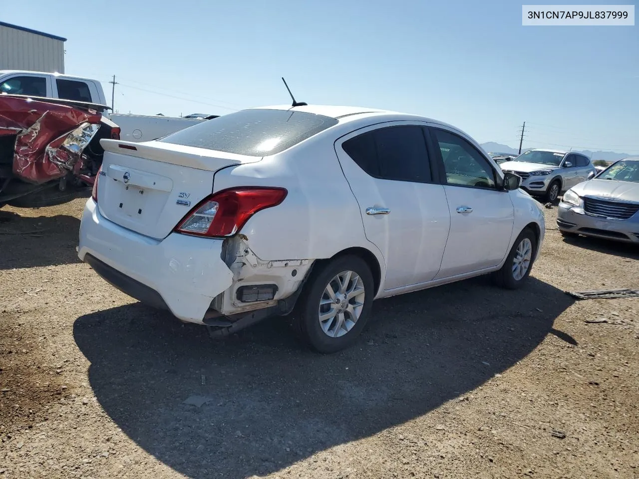 2018 Nissan Versa S VIN: 3N1CN7AP9JL837999 Lot: 67559774