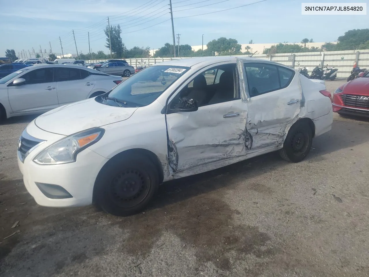 2018 Nissan Versa S VIN: 3N1CN7AP7JL854820 Lot: 67883394