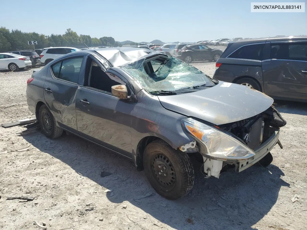 2018 Nissan Versa S VIN: 3N1CN7AP0JL883141 Lot: 68127774