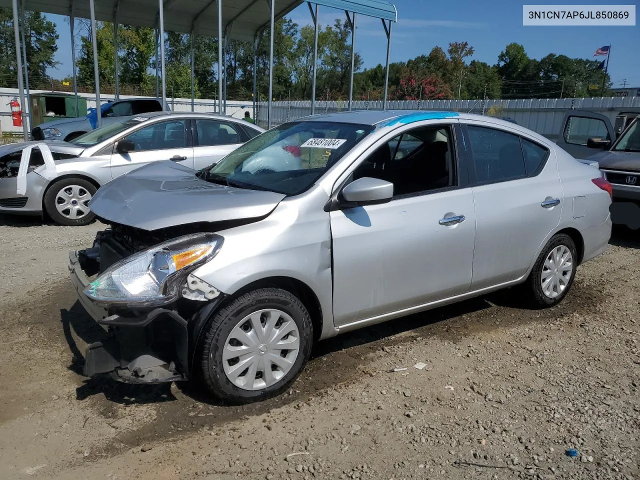 2018 Nissan Versa S VIN: 3N1CN7AP6JL850869 Lot: 68481004