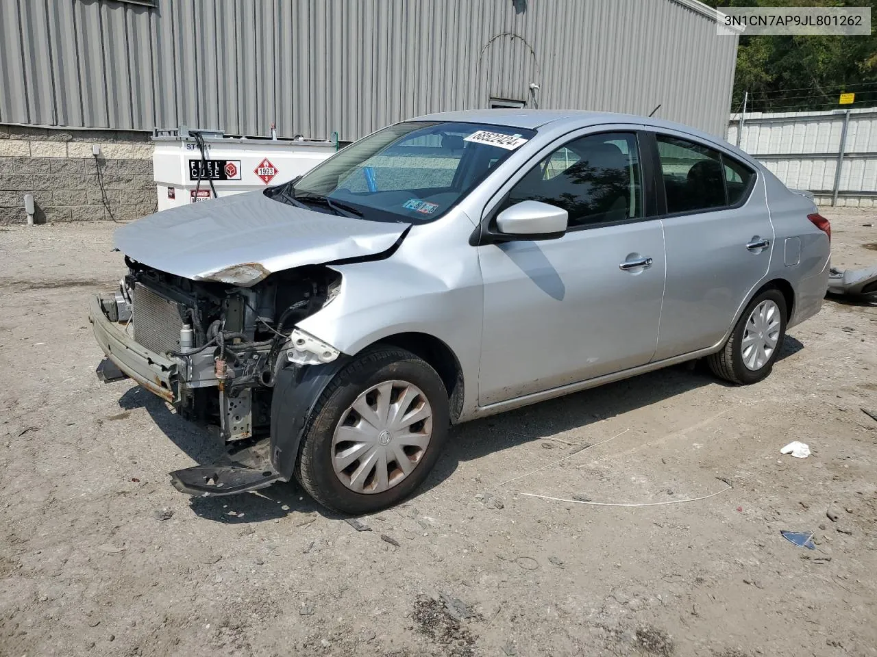 2018 Nissan Versa S VIN: 3N1CN7AP9JL801262 Lot: 68522424