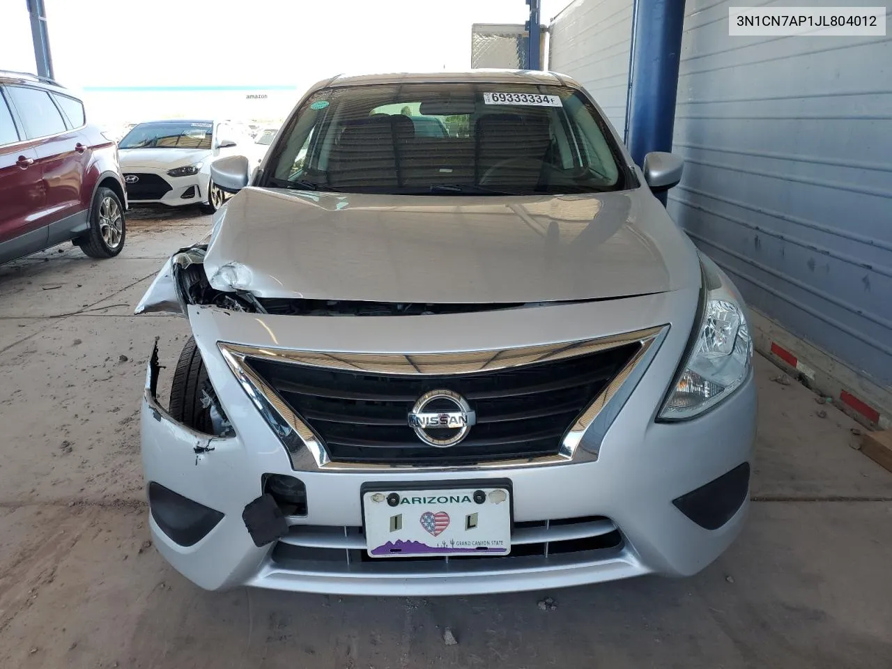 2018 Nissan Versa S VIN: 3N1CN7AP1JL804012 Lot: 69333334