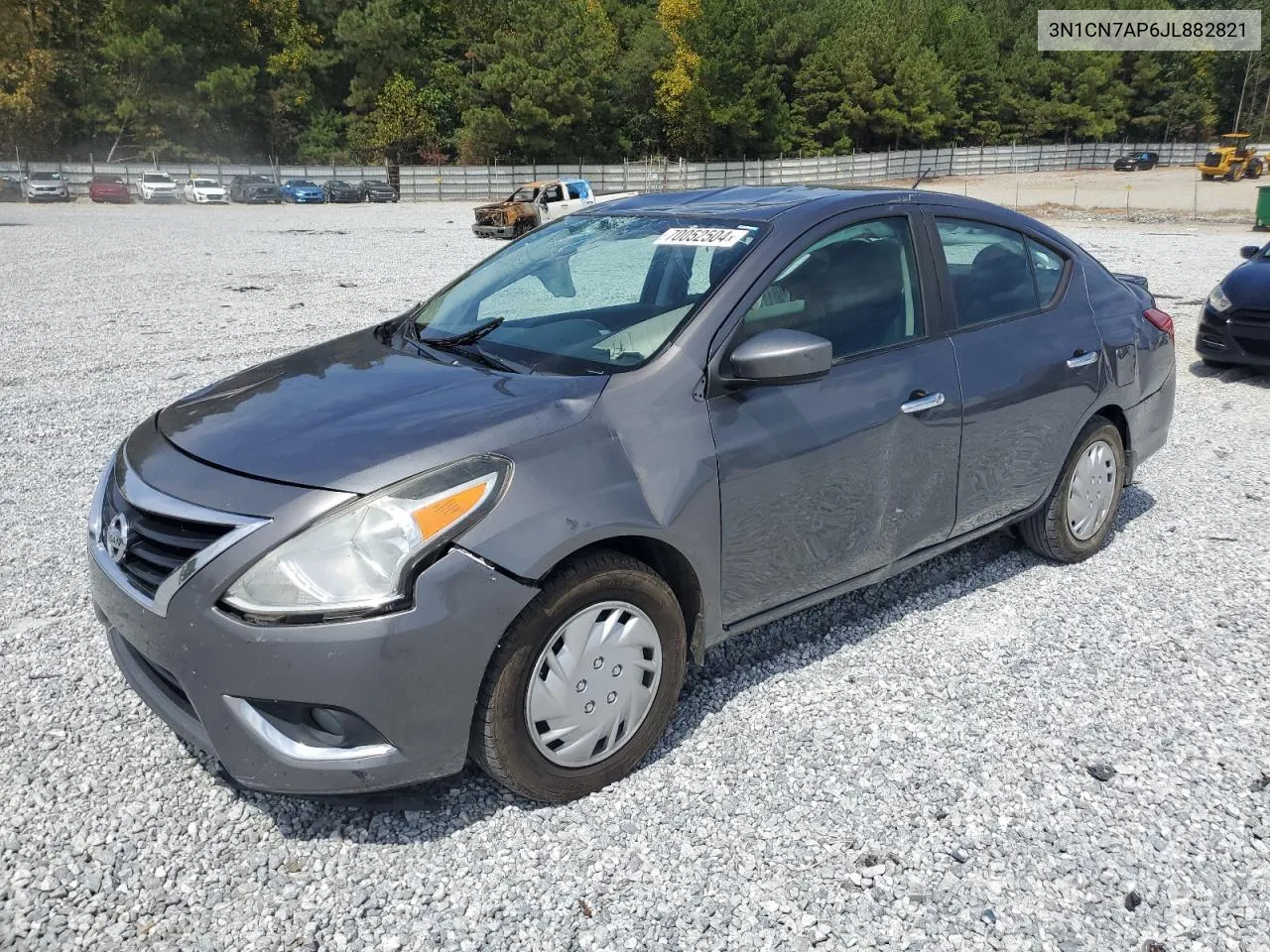 2018 Nissan Versa S VIN: 3N1CN7AP6JL882821 Lot: 70052504