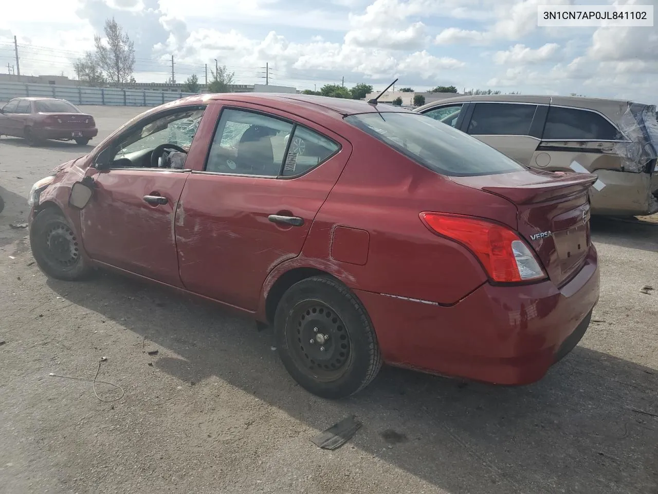 3N1CN7AP0JL841102 2018 Nissan Versa S