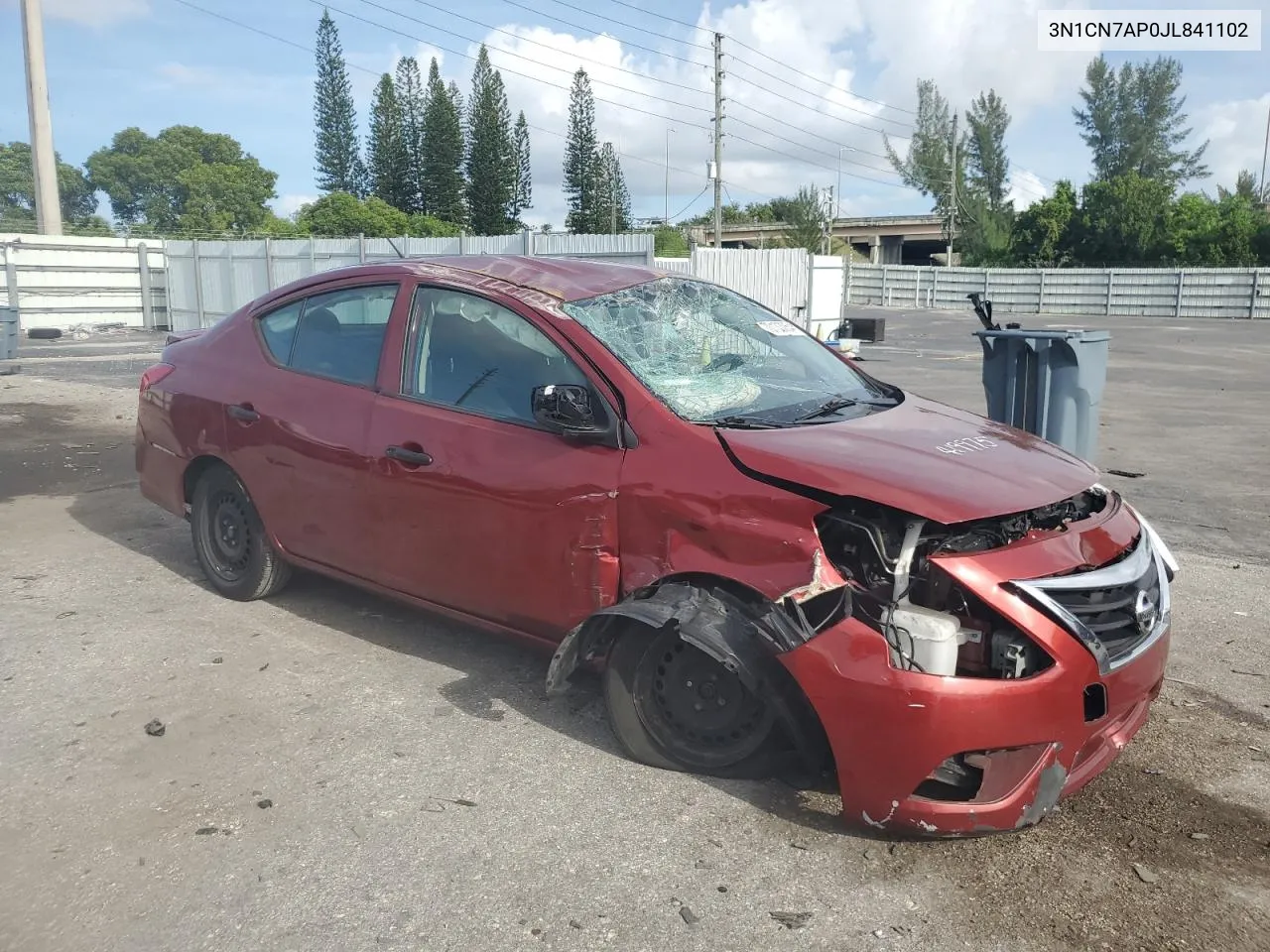 3N1CN7AP0JL841102 2018 Nissan Versa S