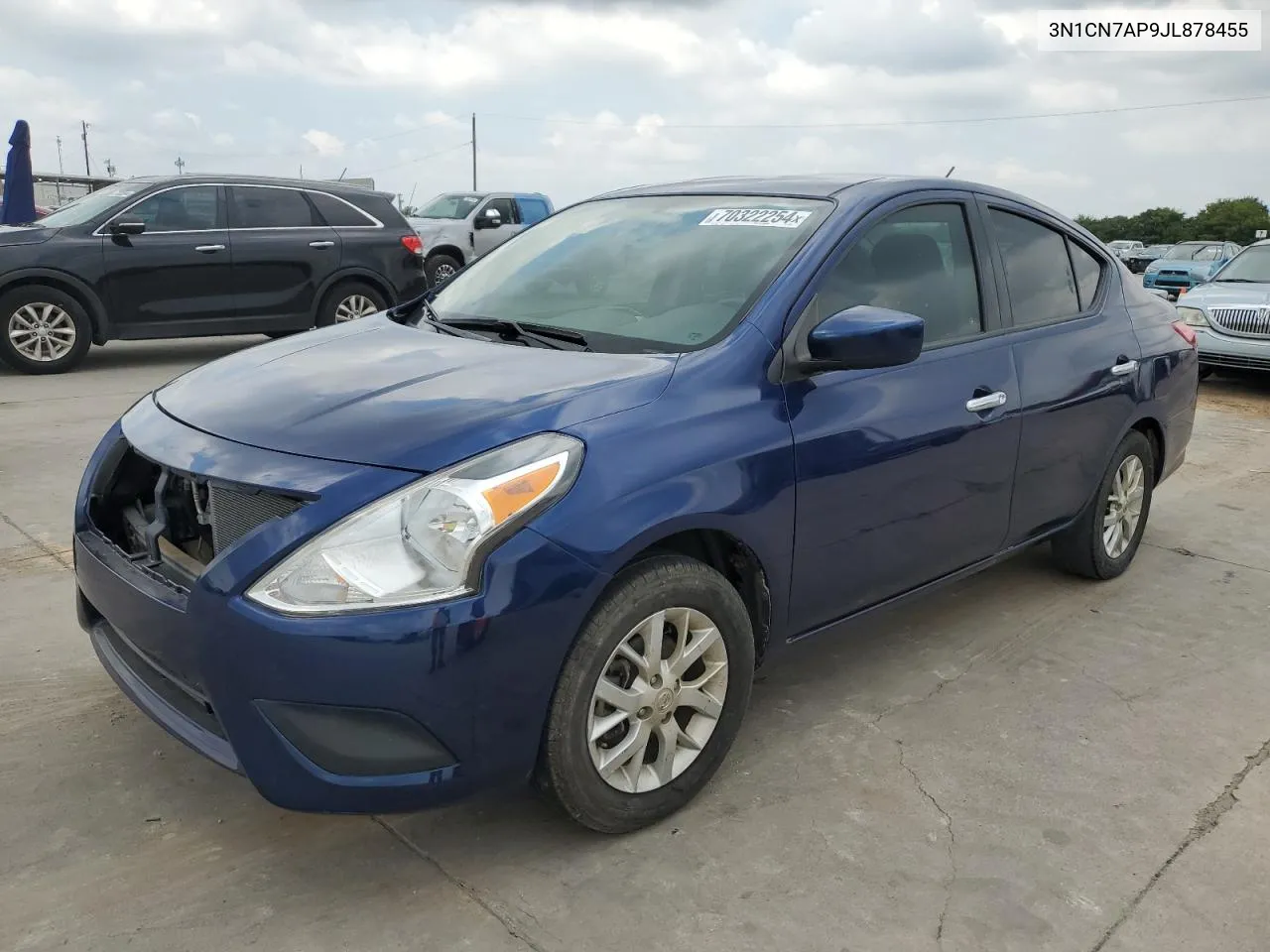 2018 Nissan Versa S VIN: 3N1CN7AP9JL878455 Lot: 70322254