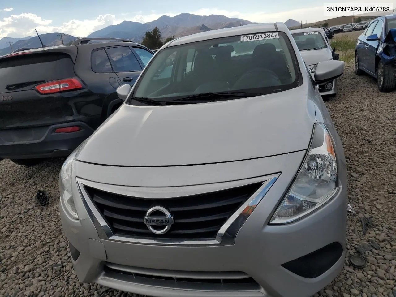 2018 Nissan Versa S VIN: 3N1CN7AP3JK406788 Lot: 70691384