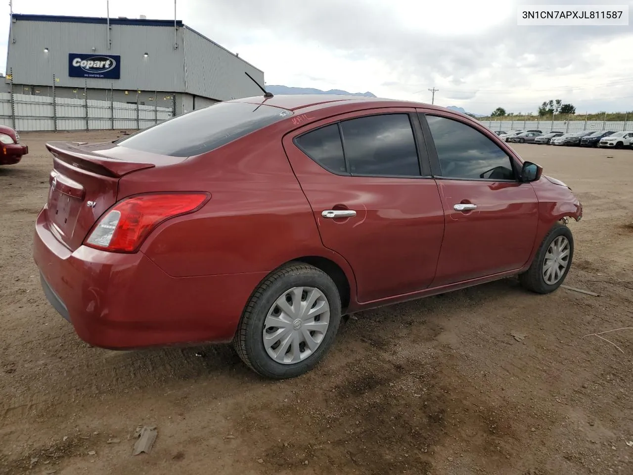 2018 Nissan Versa S VIN: 3N1CN7APXJL811587 Lot: 70838134