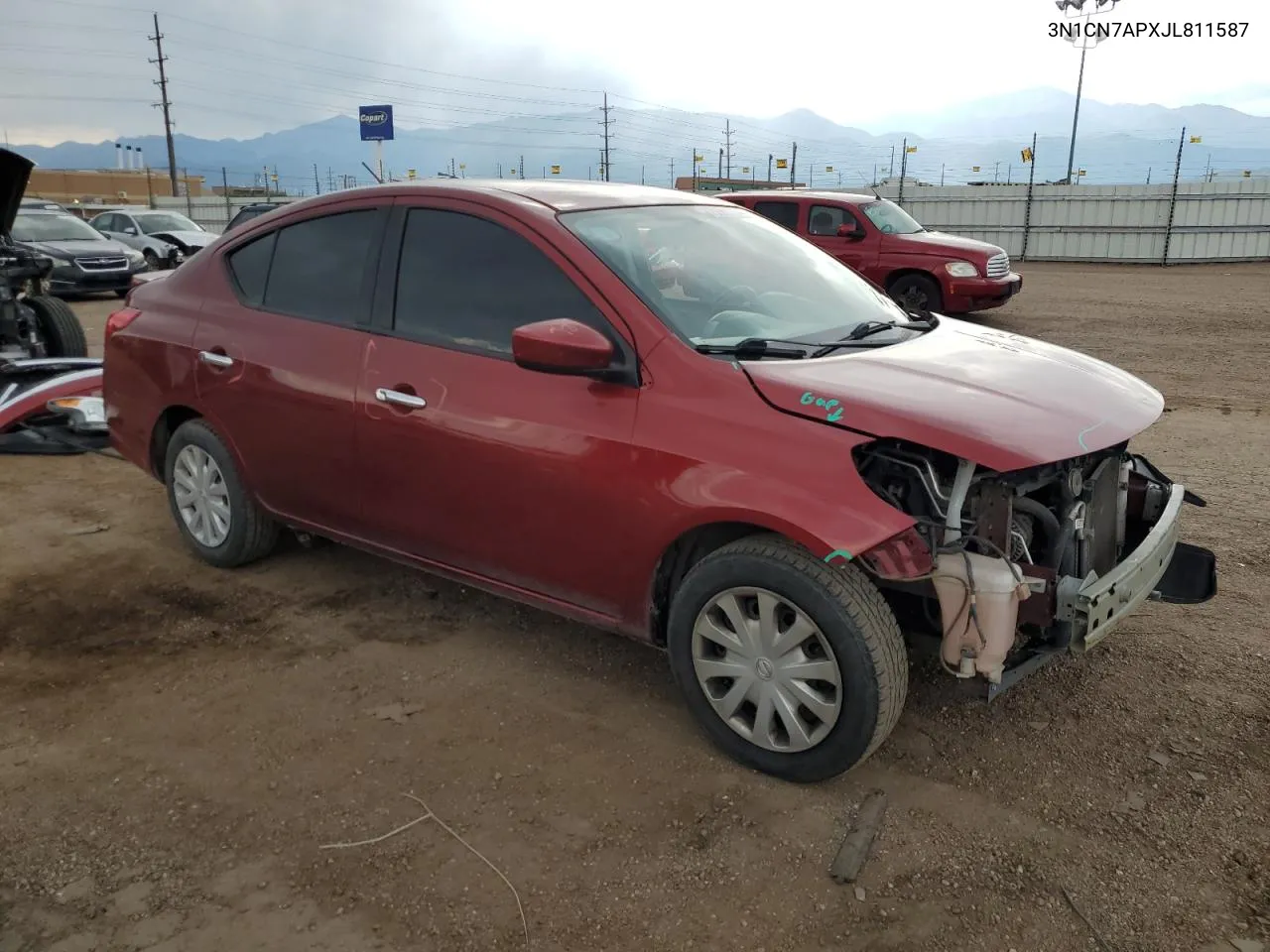 2018 Nissan Versa S VIN: 3N1CN7APXJL811587 Lot: 70838134