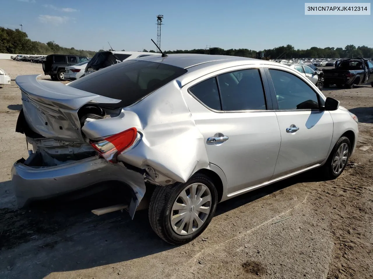 2018 Nissan Versa S VIN: 3N1CN7APXJK412314 Lot: 70852834