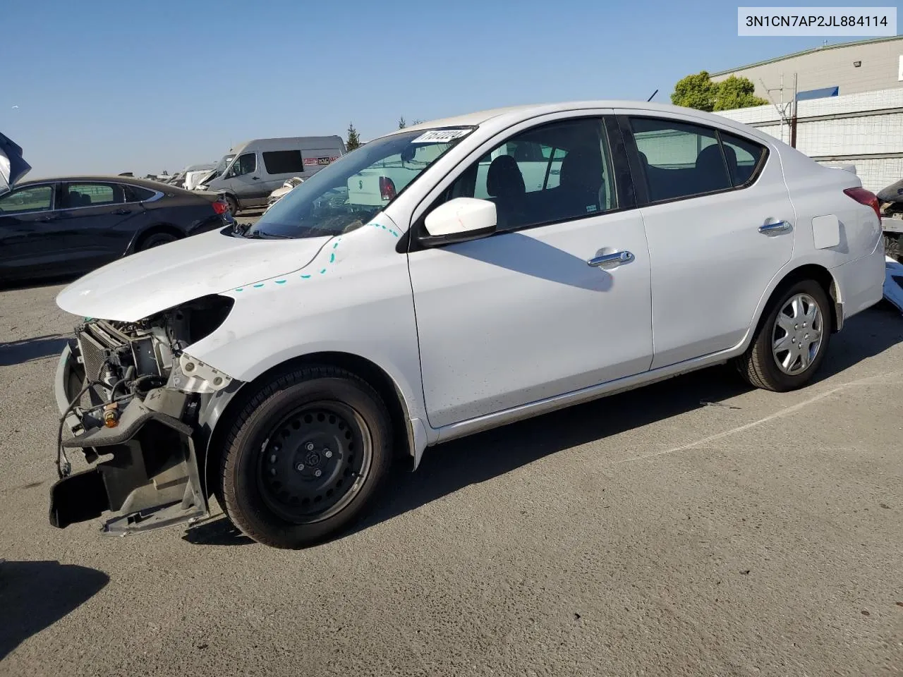 2018 Nissan Versa S VIN: 3N1CN7AP2JL884114 Lot: 71572224